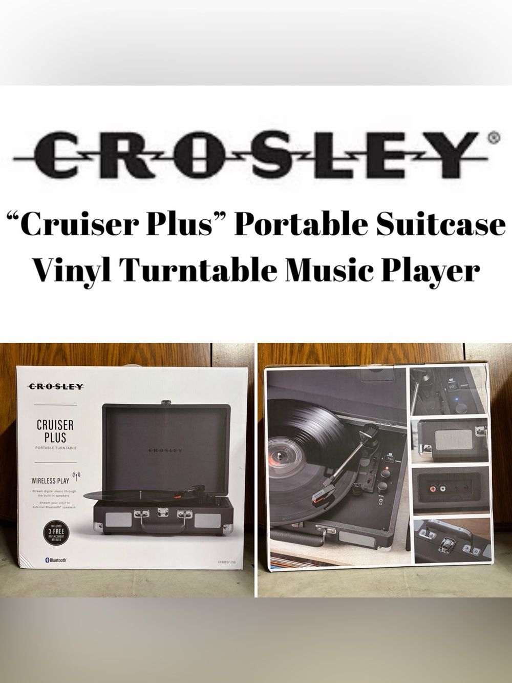 Crosley - Cruiser Plus Portable Suitcase Turntable (New/Factory Sealed)